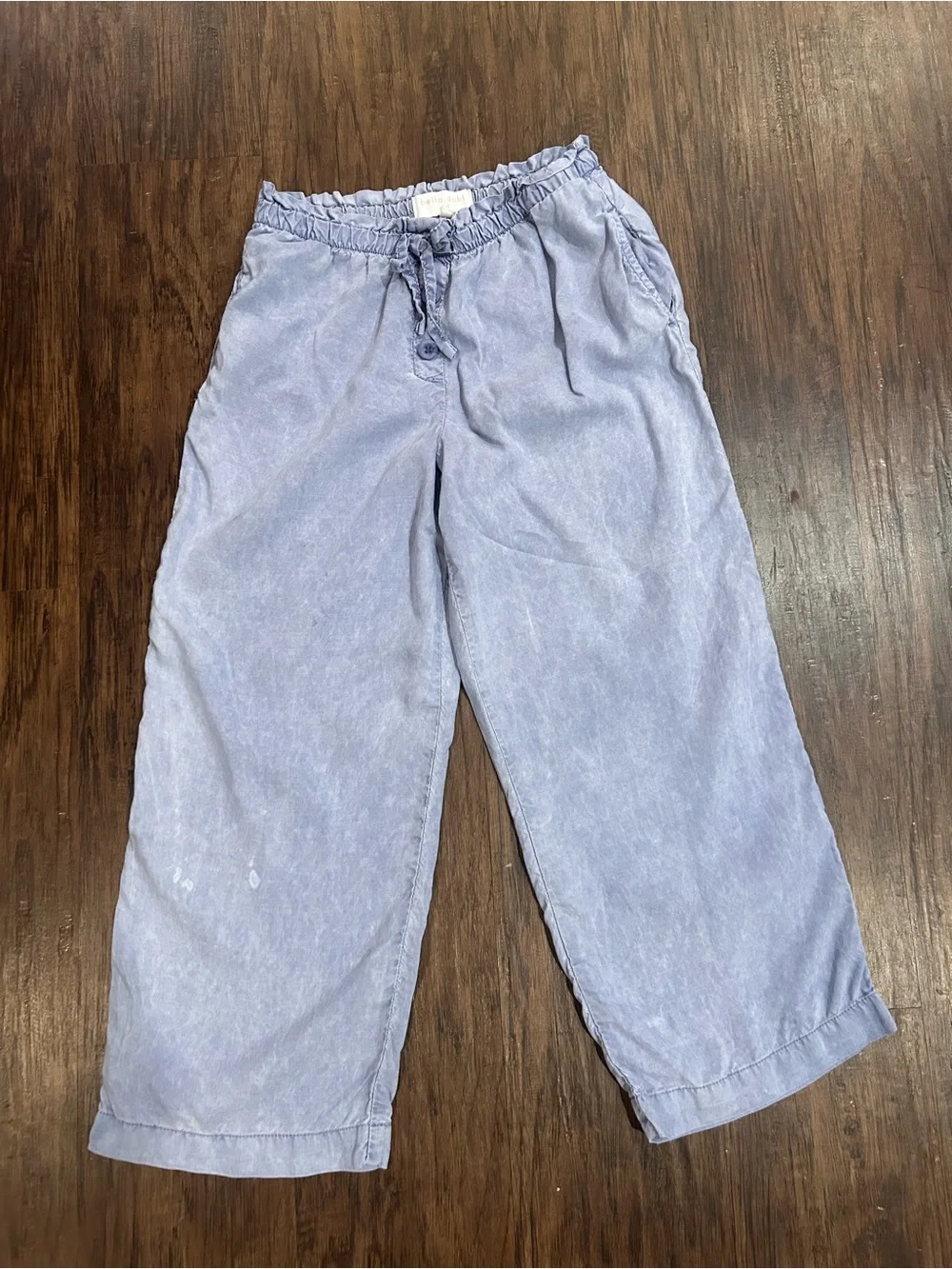 Bella Dahl Girls Light Blue Wide-Leg Pull-On Pants. Sz: 12